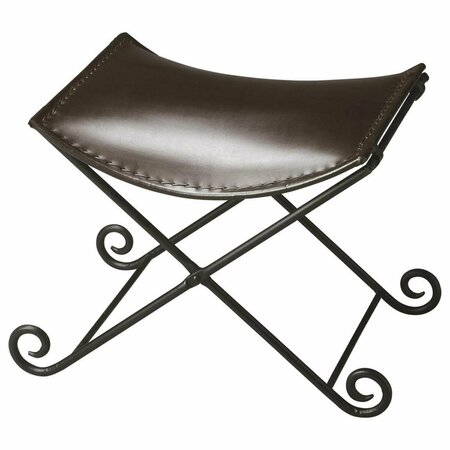 FIESTA Leather & Metal Stool Dark Brown FI3645102